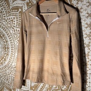 Nike Pro Women's Tan Long Sleeve Top